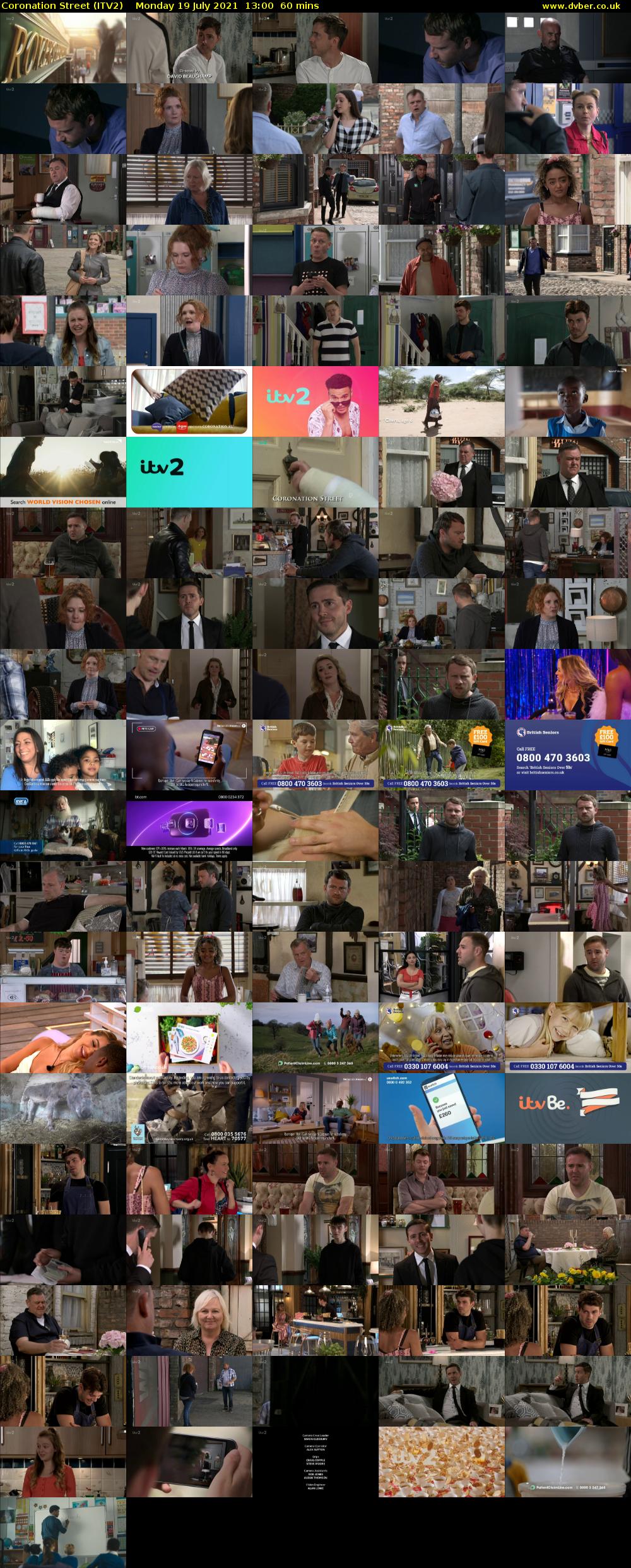 Coronation Street (ITV2) Monday 19 July 2021 13:00 - 14:00