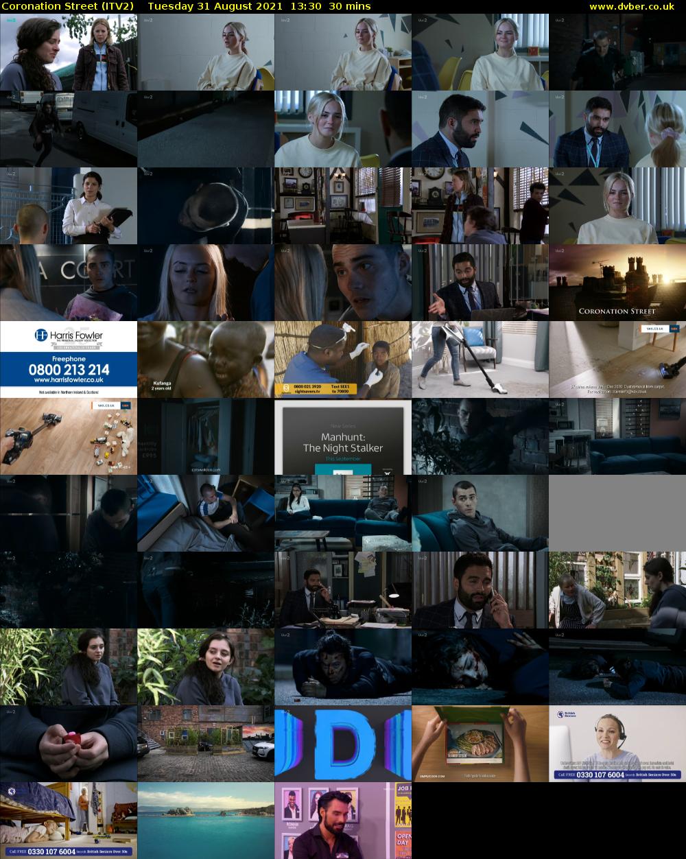 Coronation Street (ITV2) Tuesday 31 August 2021 13:30 - 14:00