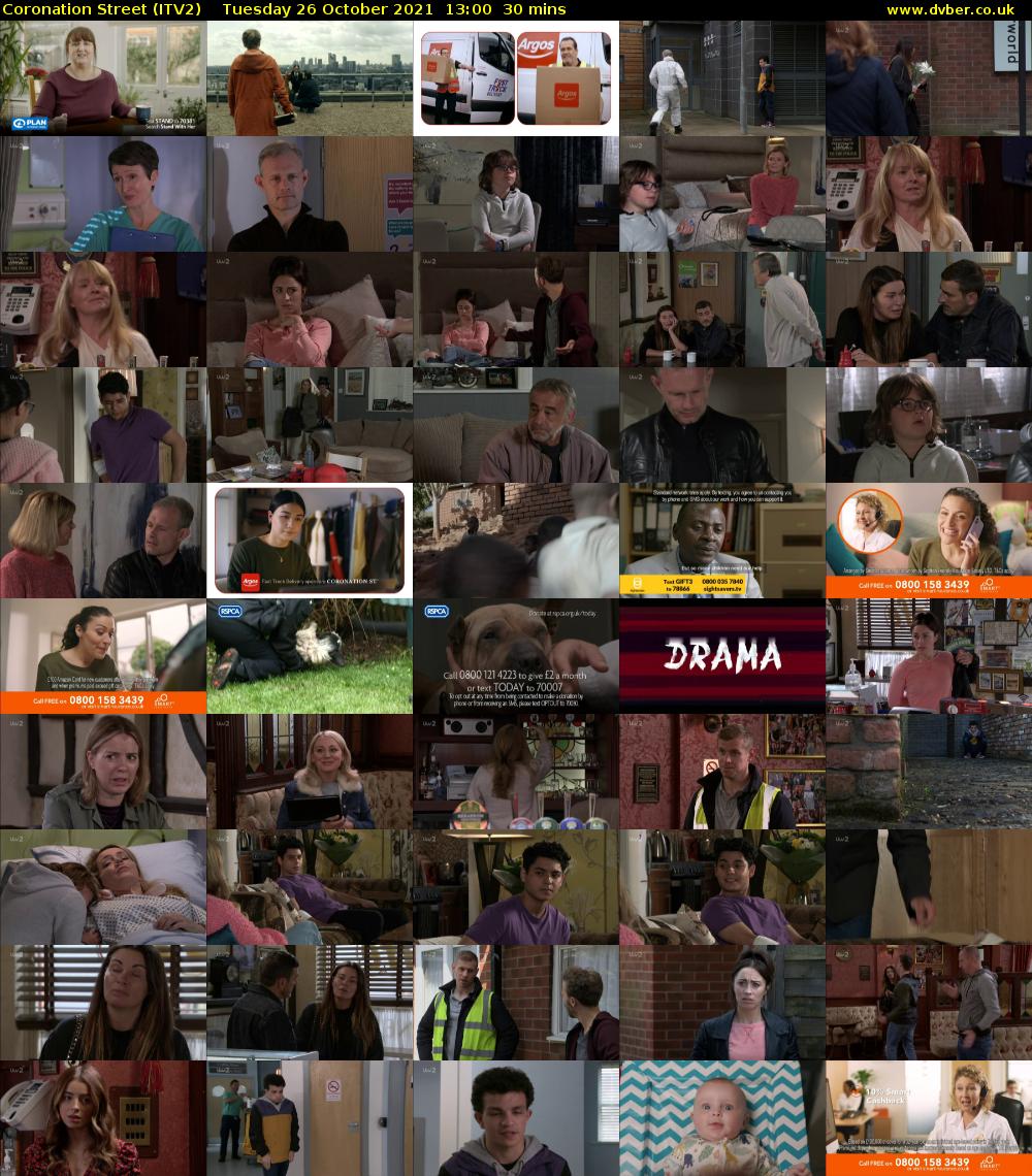 Coronation Street (ITV2) Tuesday 26 October 2021 13:00 - 13:30