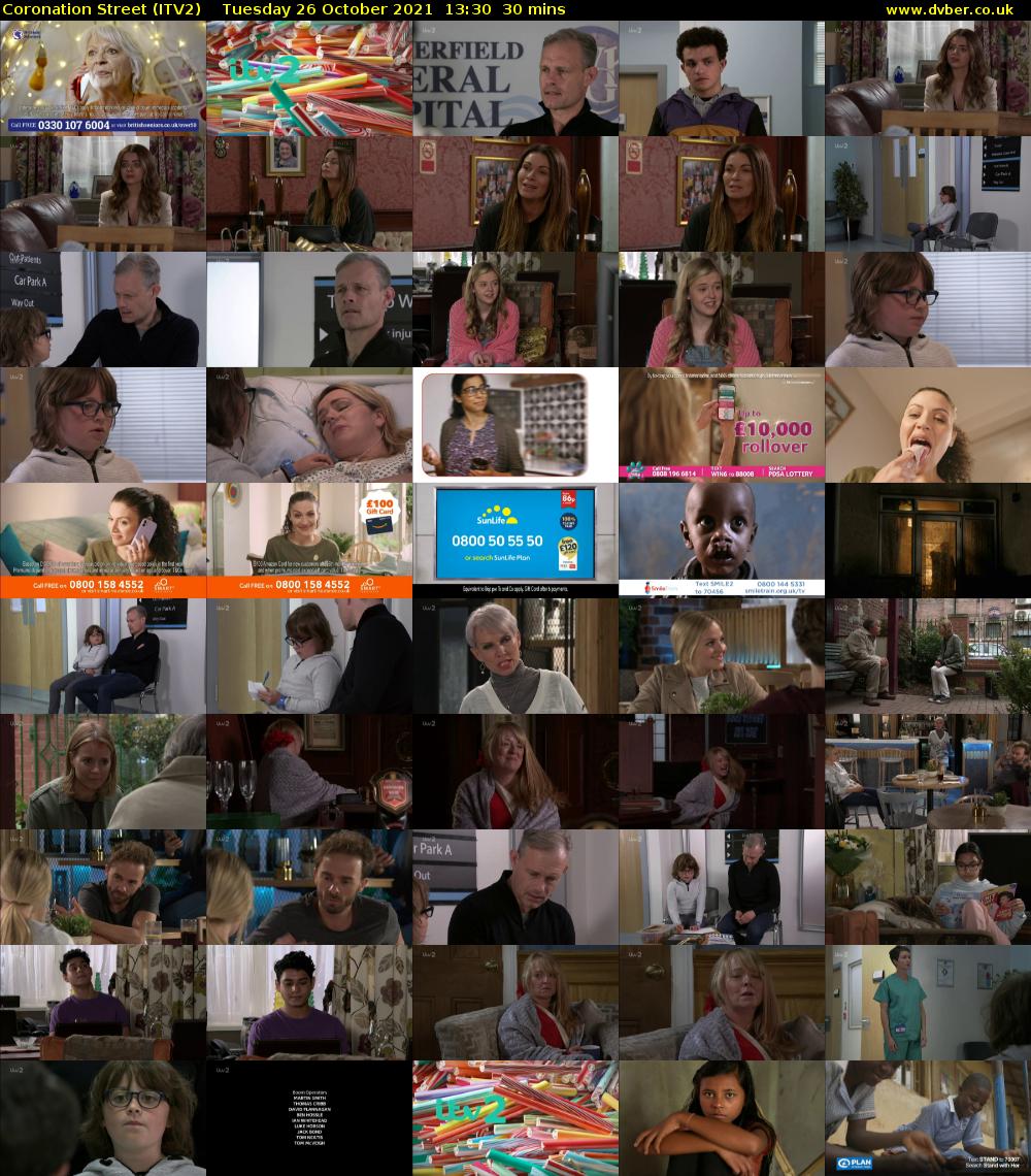 Coronation Street (ITV2) Tuesday 26 October 2021 13:30 - 14:00
