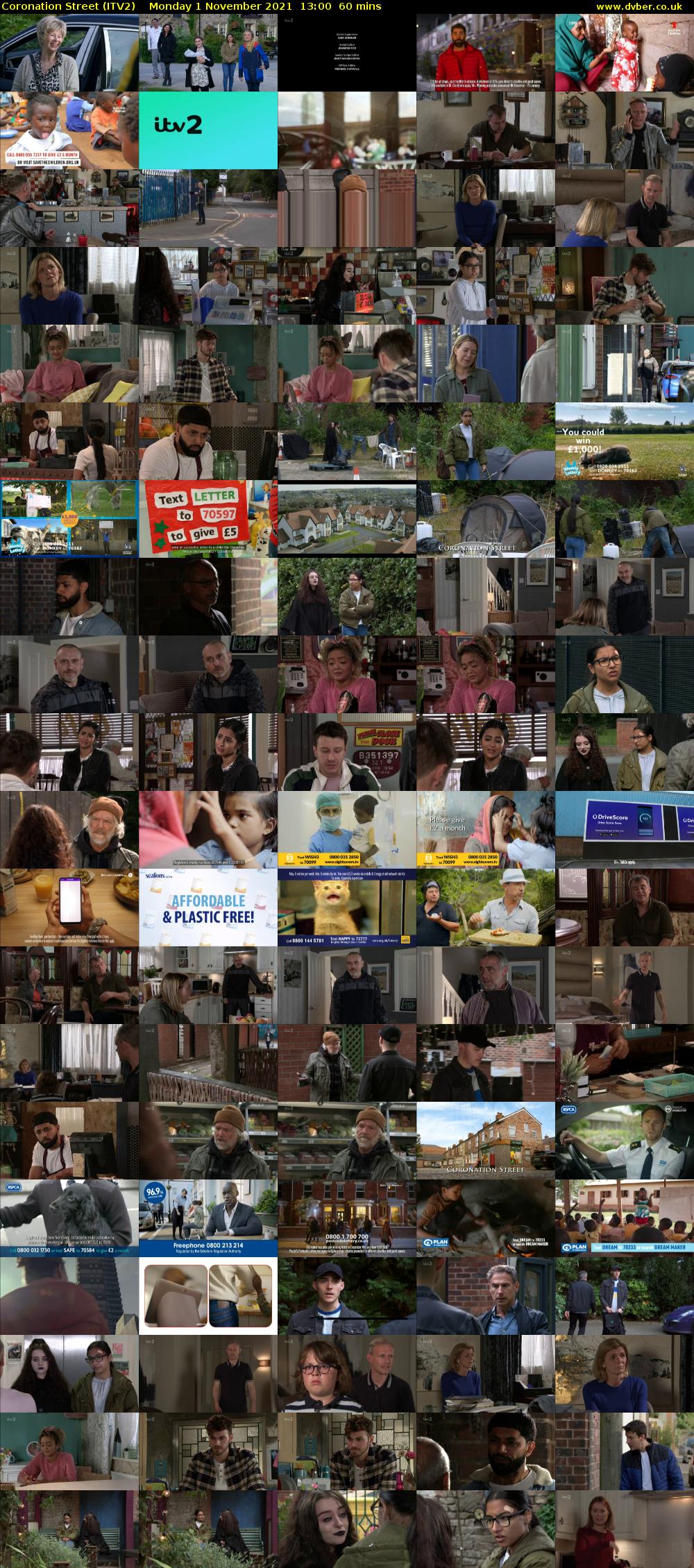 Coronation Street (ITV2) Monday 1 November 2021 13:00 - 14:00