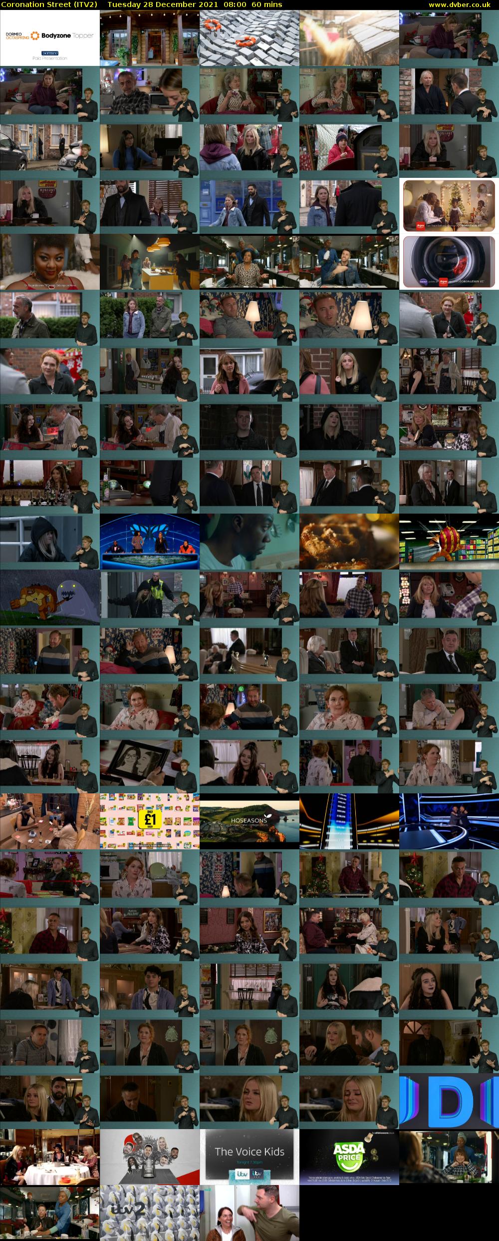 Coronation Street (ITV2) Tuesday 28 December 2021 08:00 - 09:00