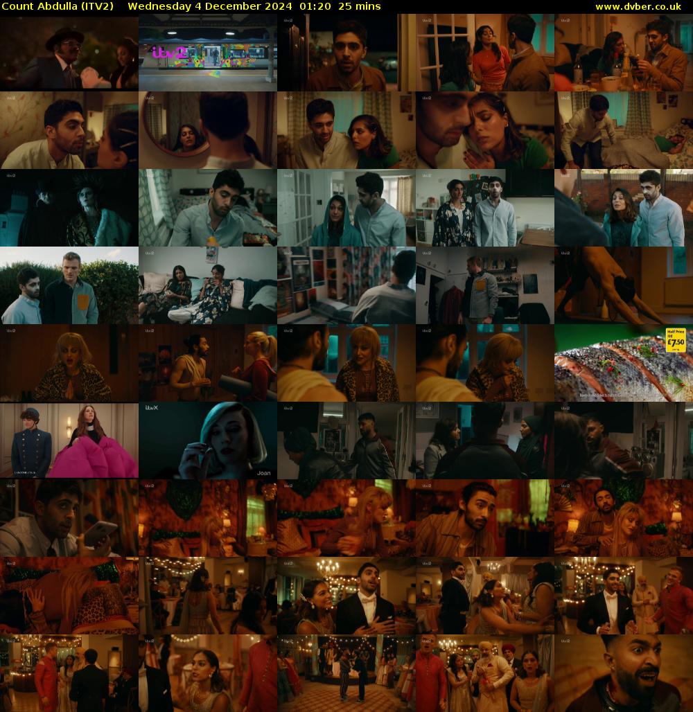 Count Abdulla (ITV2) Wednesday 4 December 2024 01:20 - 01:45