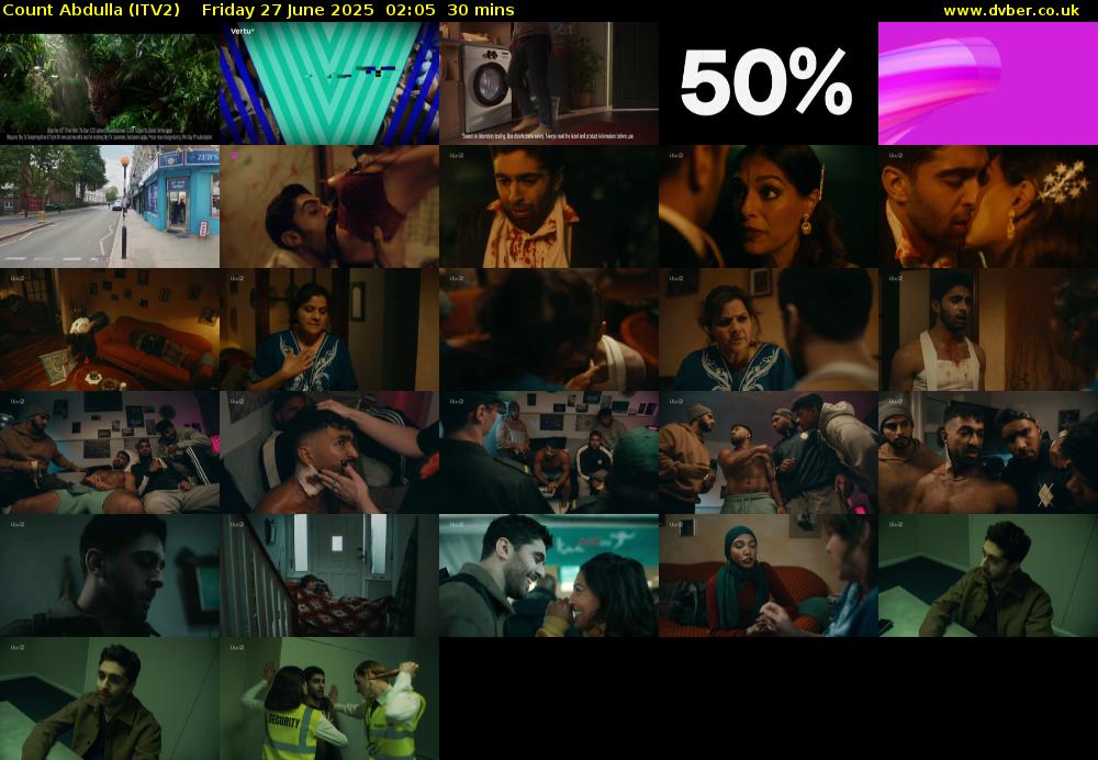 Count Abdulla (ITV2) Friday 27 June 2025 02:05 - 02:35
