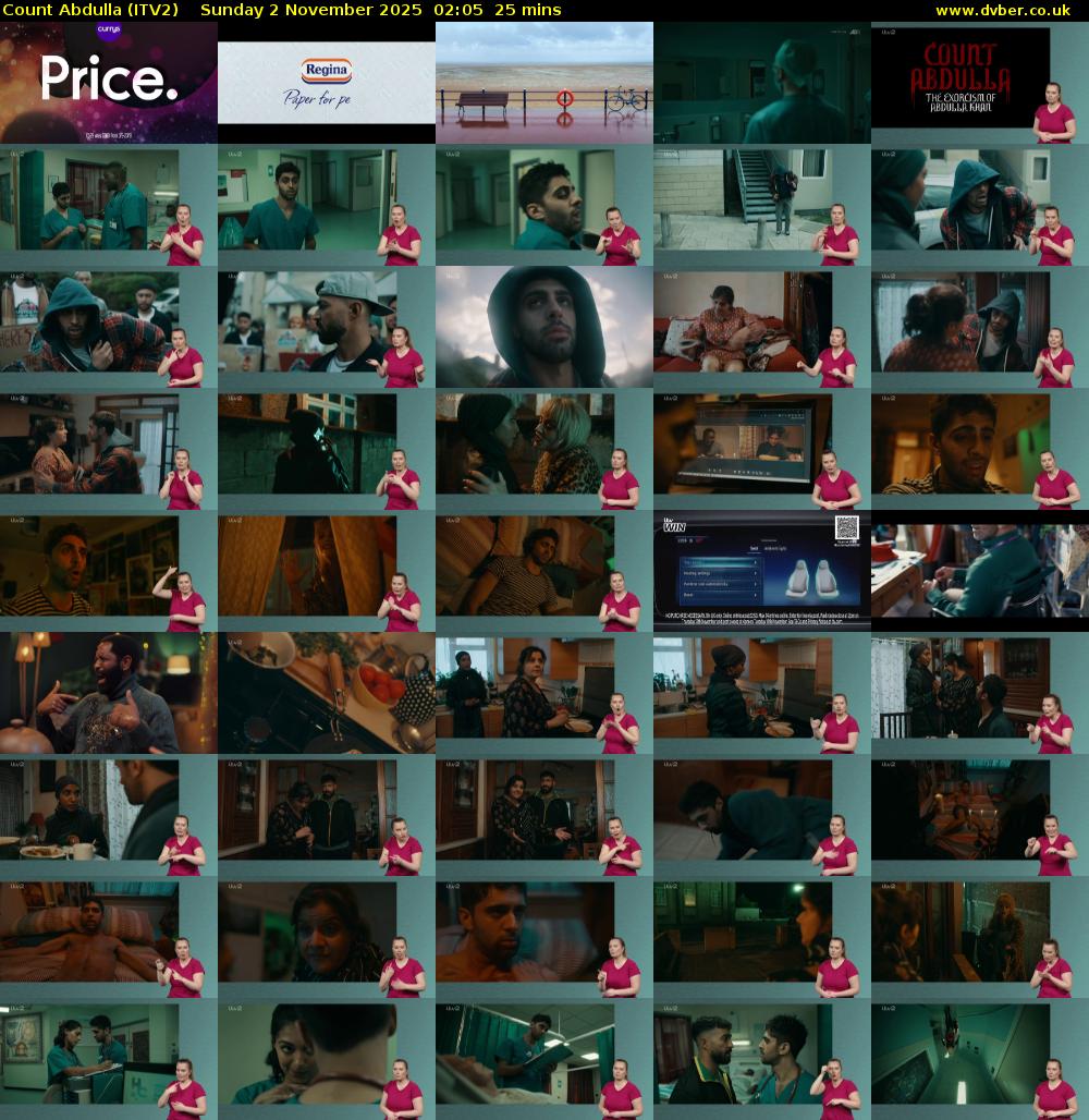 Count Abdulla (ITV2) Sunday 2 November 2025 02:05 - 02:30
