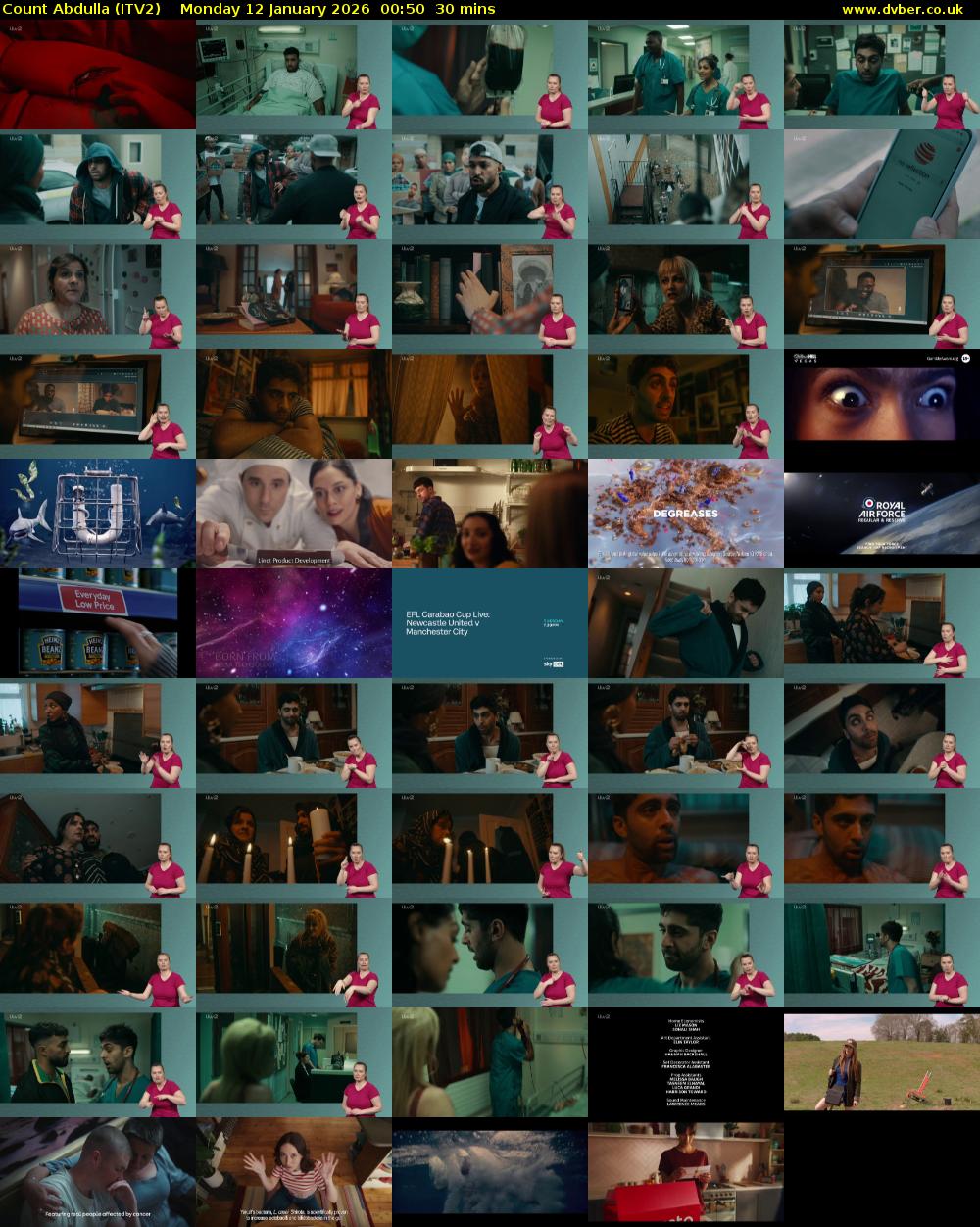 Count Abdulla (ITV2) Monday 12 January 2026 00:50 - 01:20