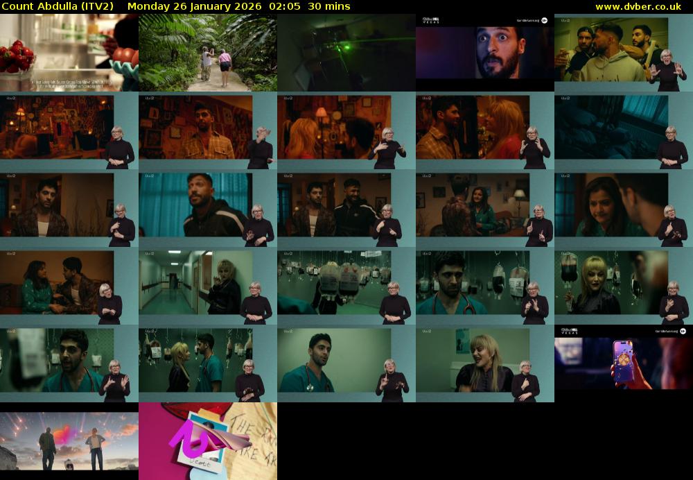 Count Abdulla (ITV2) Monday 26 January 2026 02:05 - 02:35