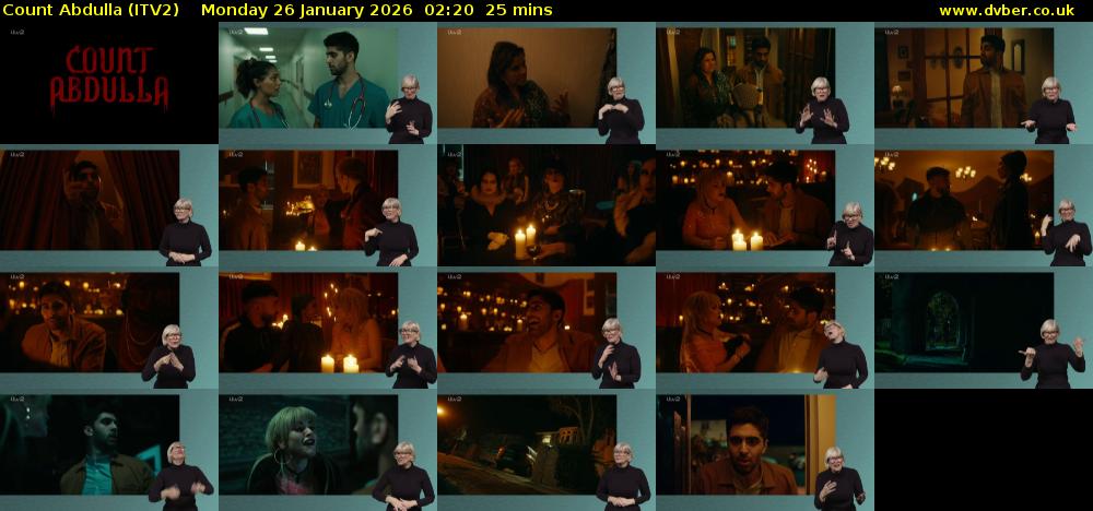 Count Abdulla (ITV2) Monday 26 January 2026 02:20 - 02:45