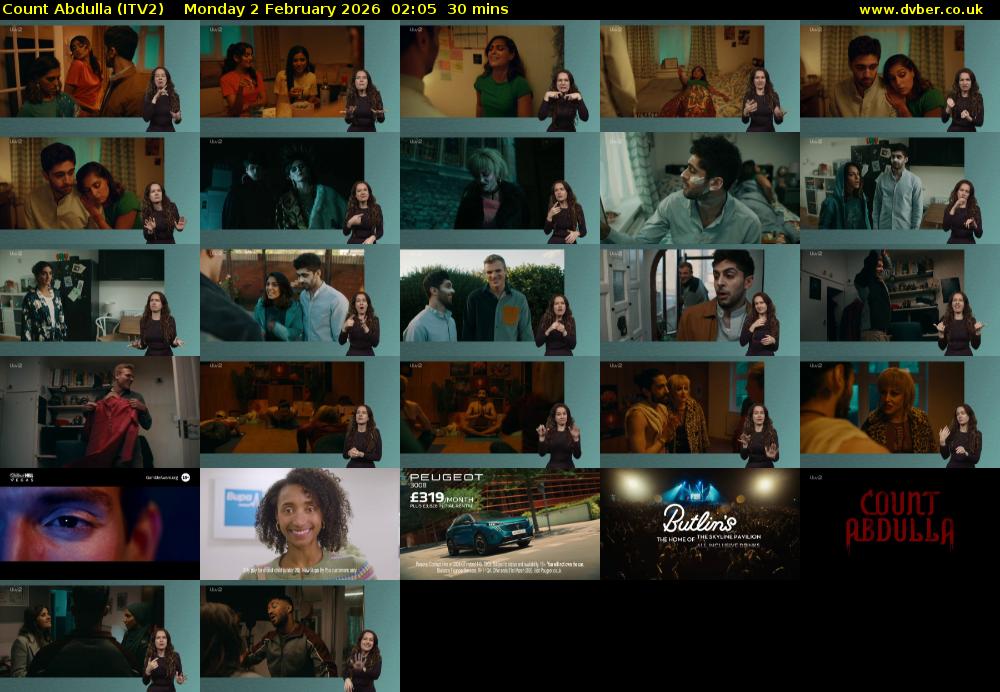 Count Abdulla (ITV2) Monday 2 February 2026 02:05 - 02:35