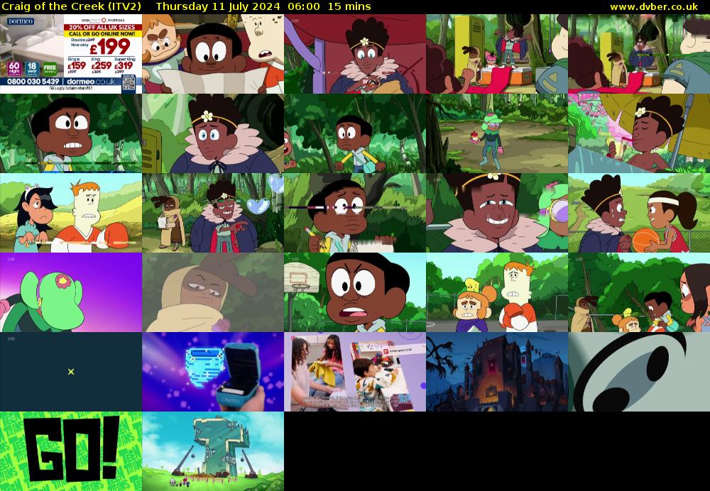 Craig of the Creek (ITV2) Thursday 11 July 2024 06:00 - 06:15