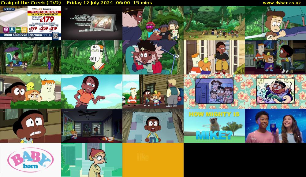 Craig of the Creek (ITV2) Friday 12 July 2024 06:00 - 06:15