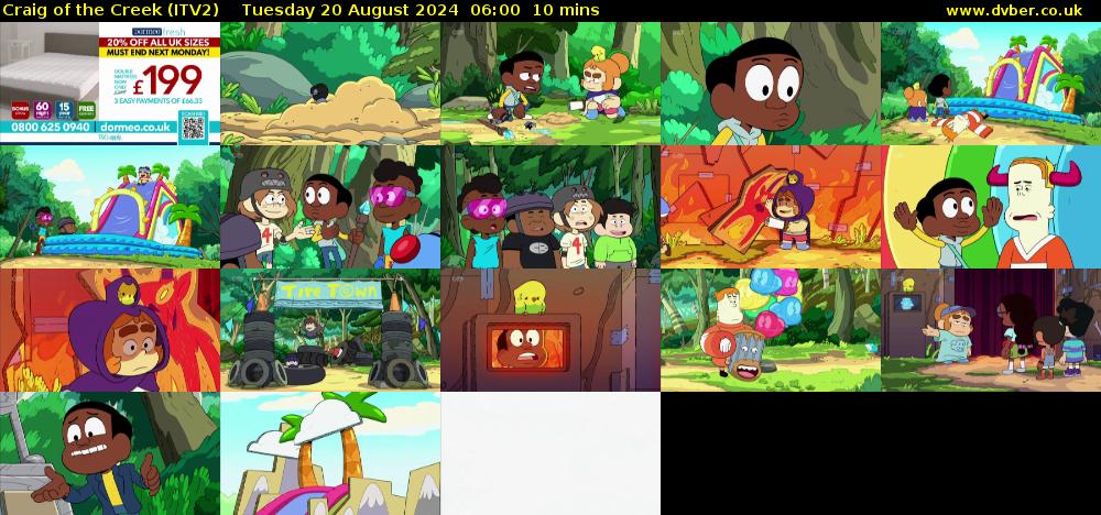 Craig of the Creek (ITV2) Tuesday 20 August 2024 06:00 - 06:10