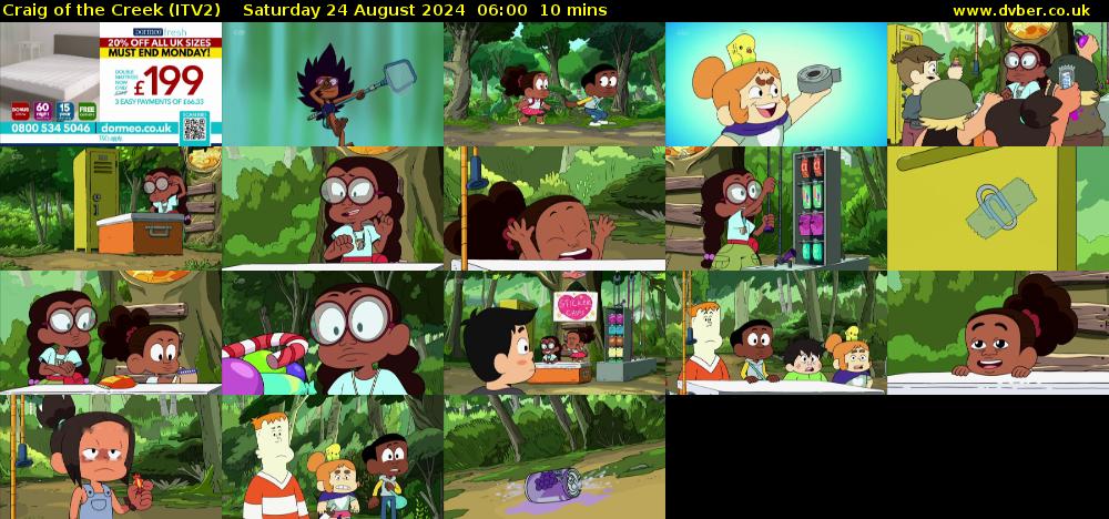 Craig of the Creek (ITV2) Saturday 24 August 2024 06:00 - 06:10