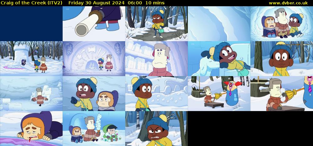 Craig of the Creek (ITV2) Friday 30 August 2024 06:00 - 06:10