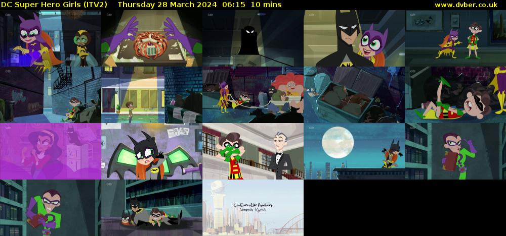 DC Super Hero Girls (ITV2) Thursday 28 March 2024 06:15 - 06:25