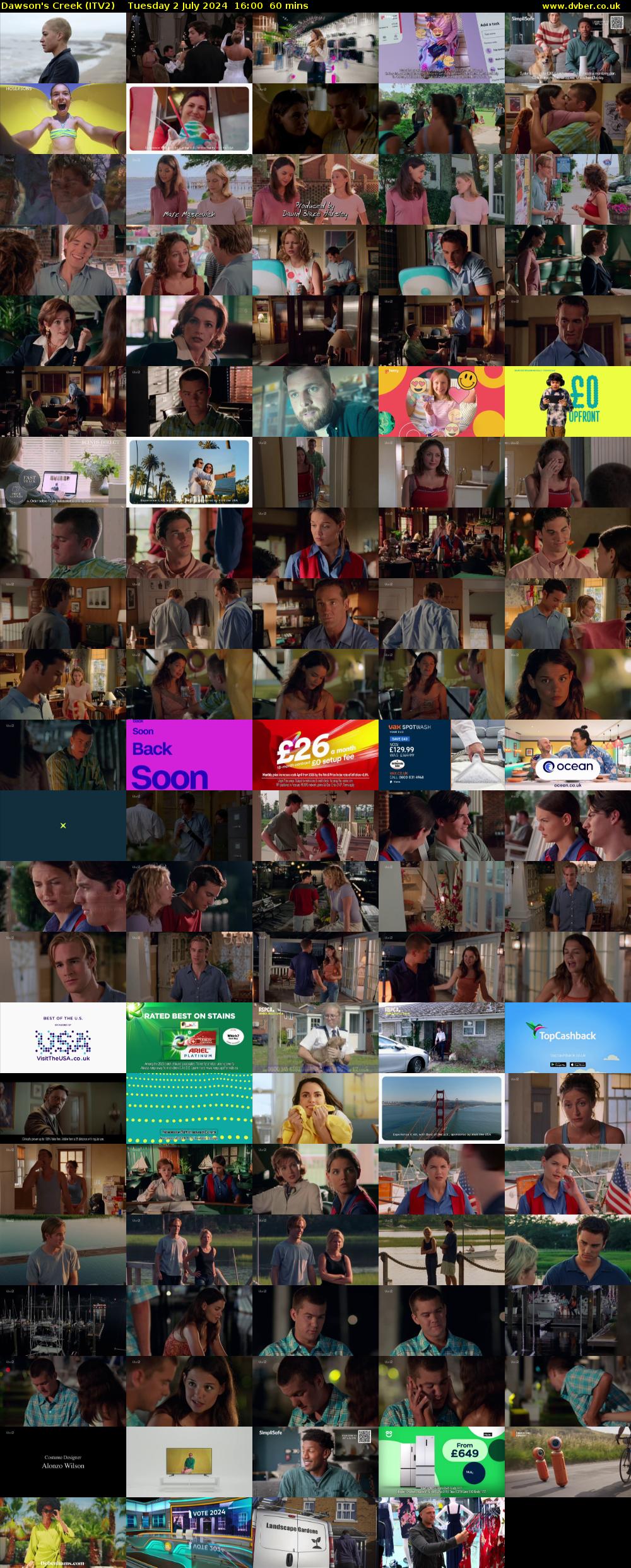 Dawson's Creek (ITV2) Tuesday 2 July 2024 16:00 - 17:00