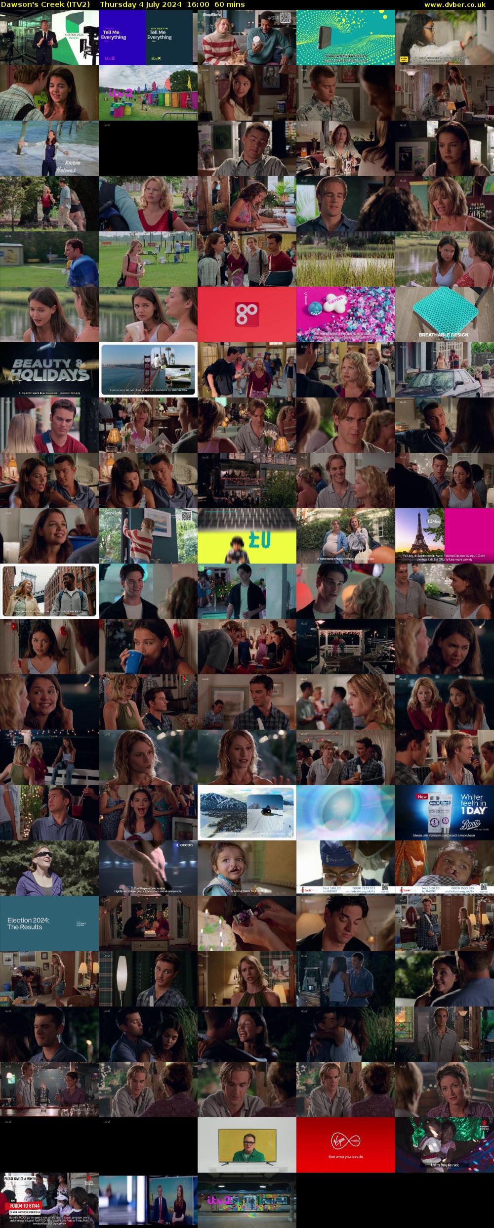 Dawson's Creek (ITV2) Thursday 4 July 2024 16:00 - 17:00
