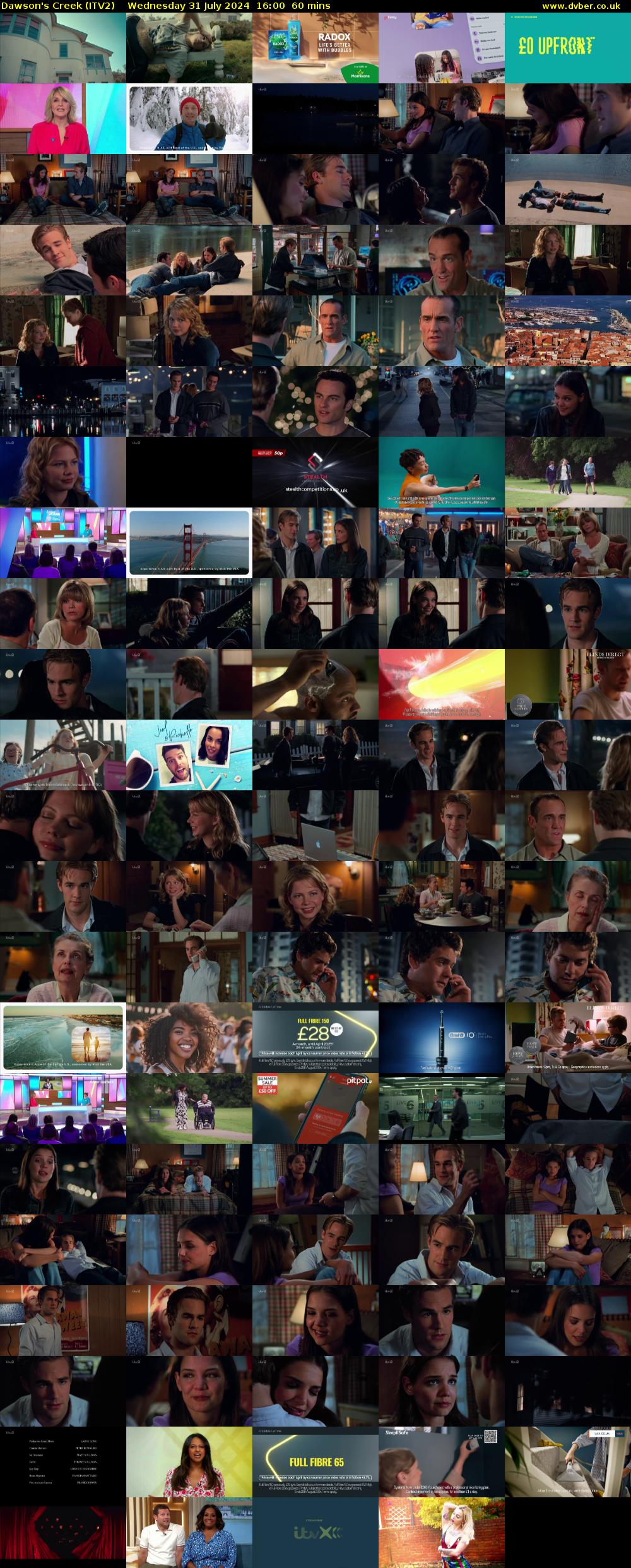 Dawson's Creek (ITV2) Wednesday 31 July 2024 16:00 - 17:00