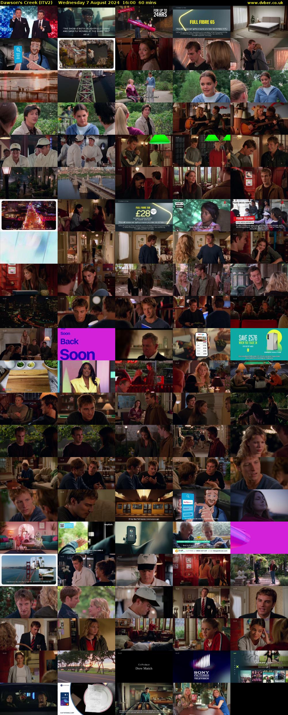 Dawson's Creek (ITV2) Wednesday 7 August 2024 16:00 - 17:00