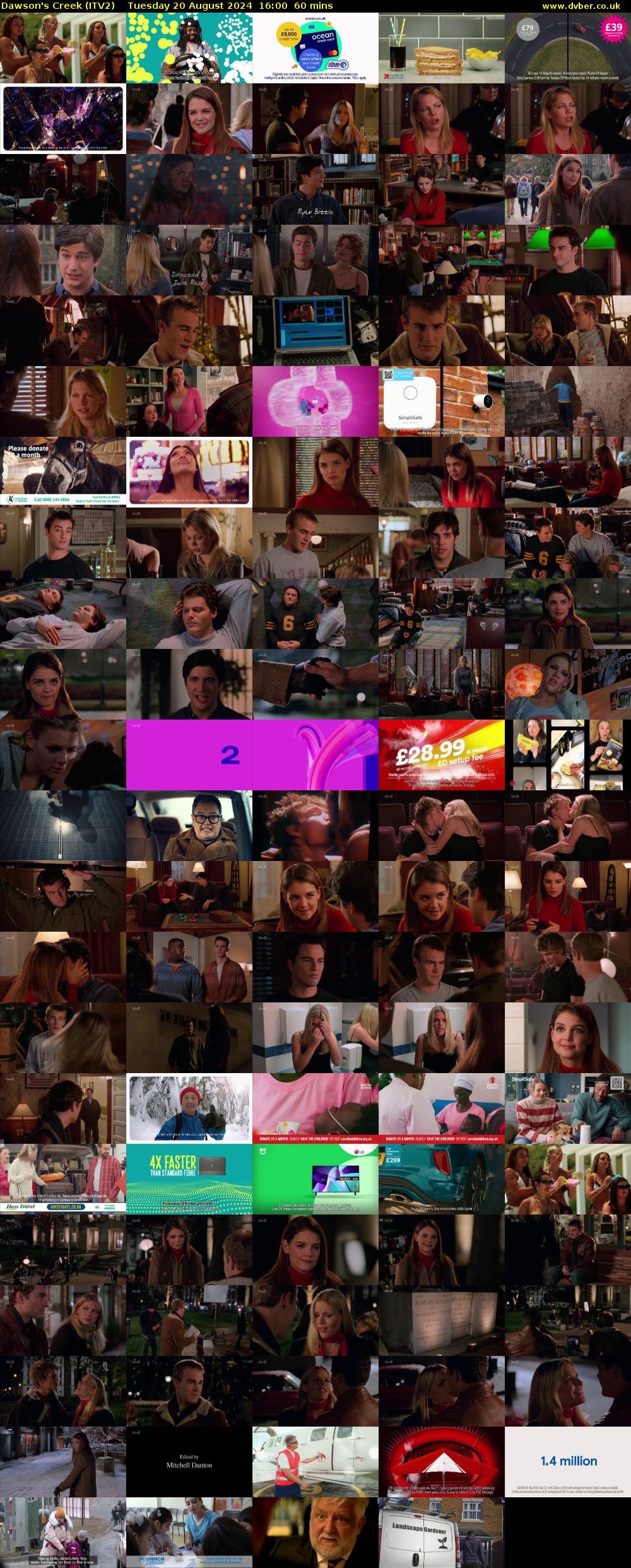 Dawson's Creek (ITV2) Tuesday 20 August 2024 16:00 - 17:00