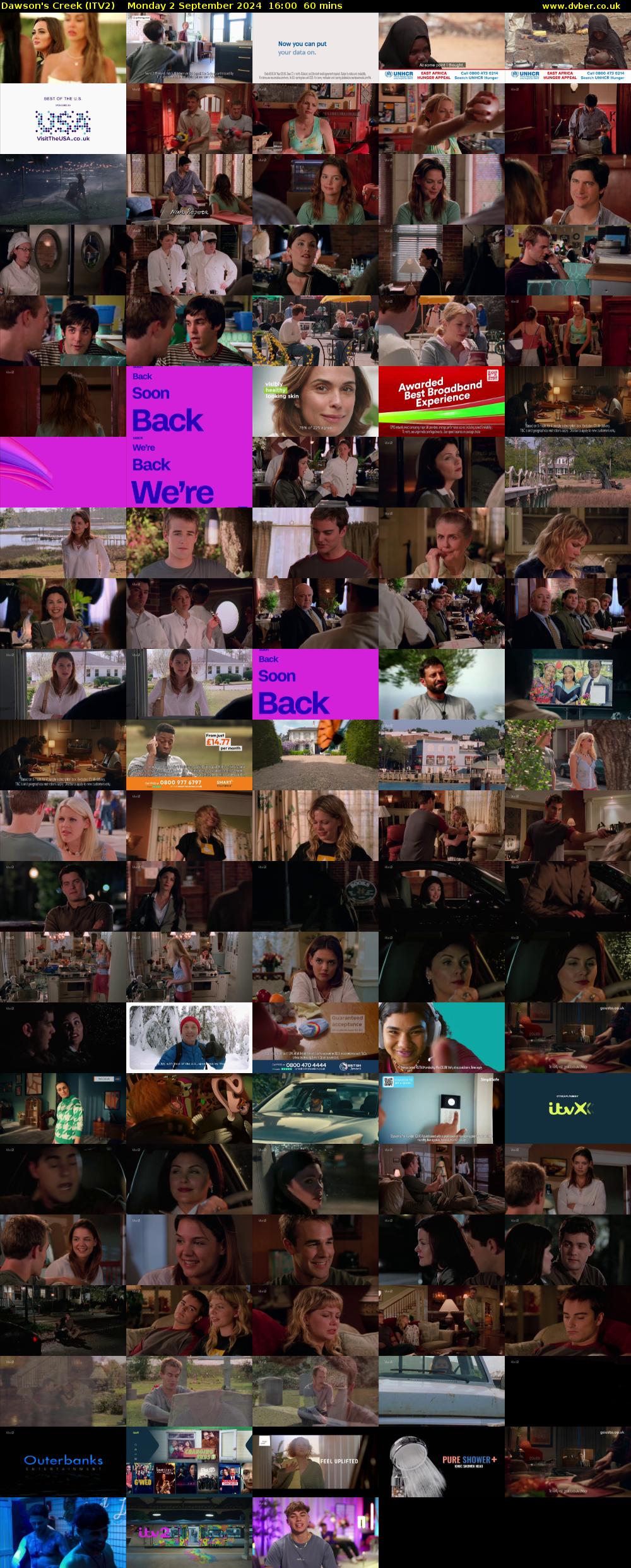 Dawson's Creek (ITV2) Monday 2 September 2024 16:00 - 17:00