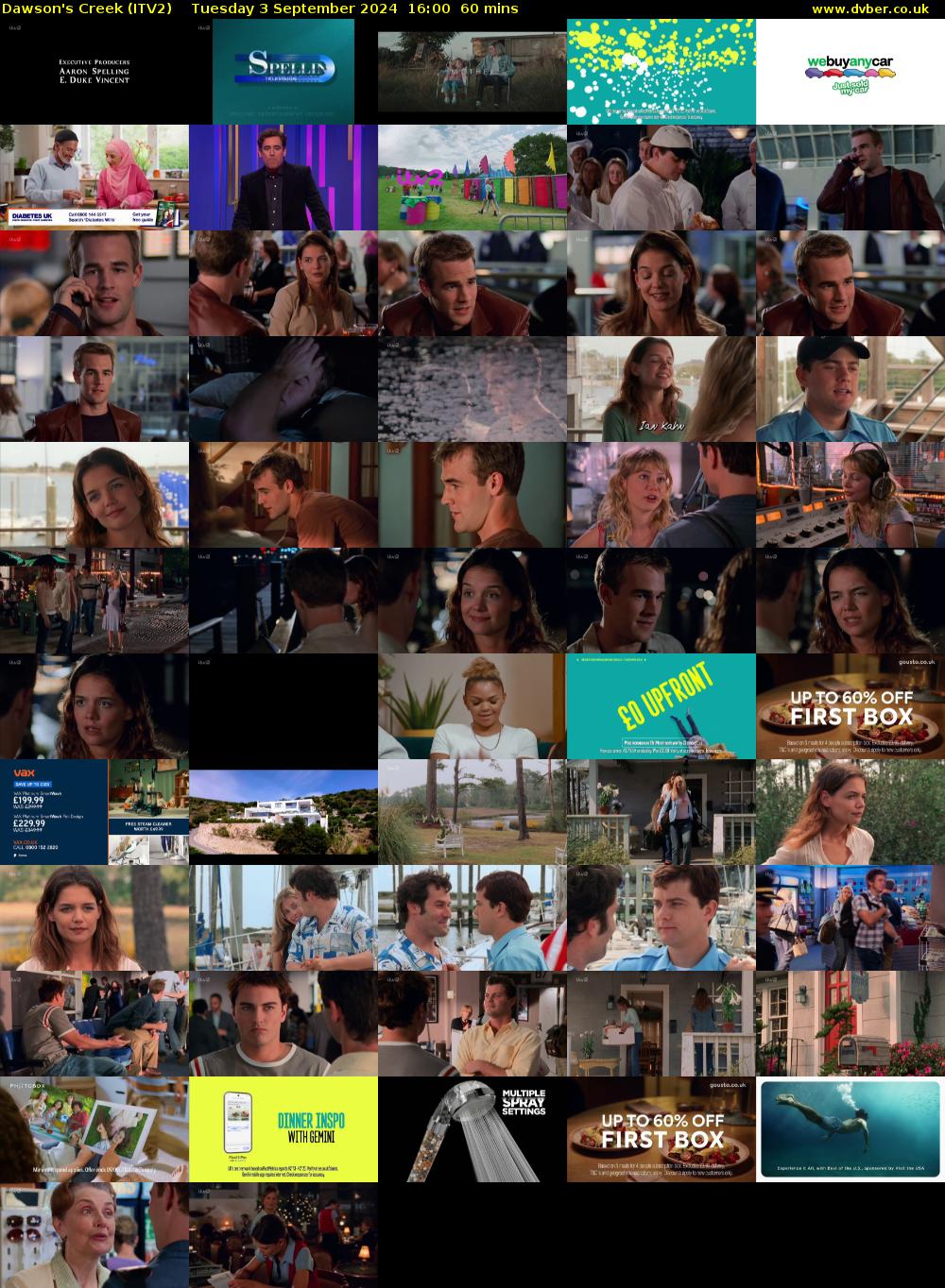 Dawson's Creek (ITV2) Tuesday 3 September 2024 16:00 - 17:00