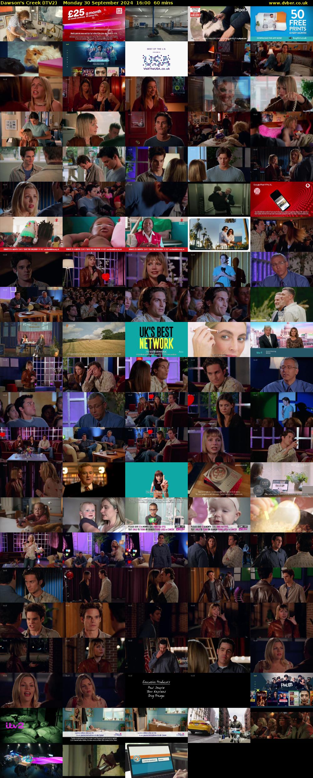 Dawson's Creek (ITV2) Monday 30 September 2024 16:00 - 17:00