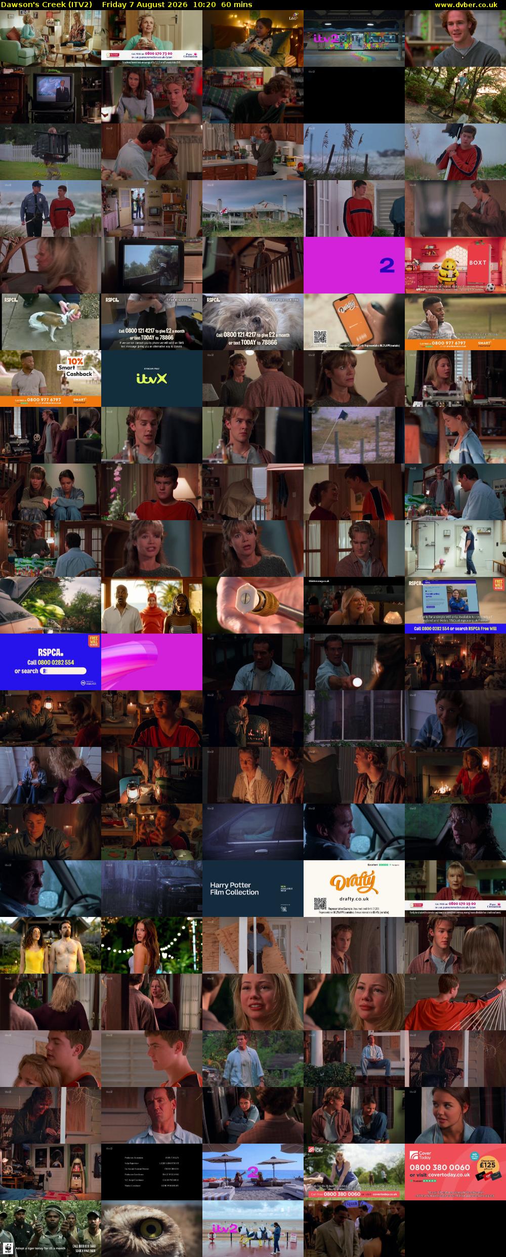 Dawson's Creek (ITV2) Friday 7 August 2026 10:20 - 11:20