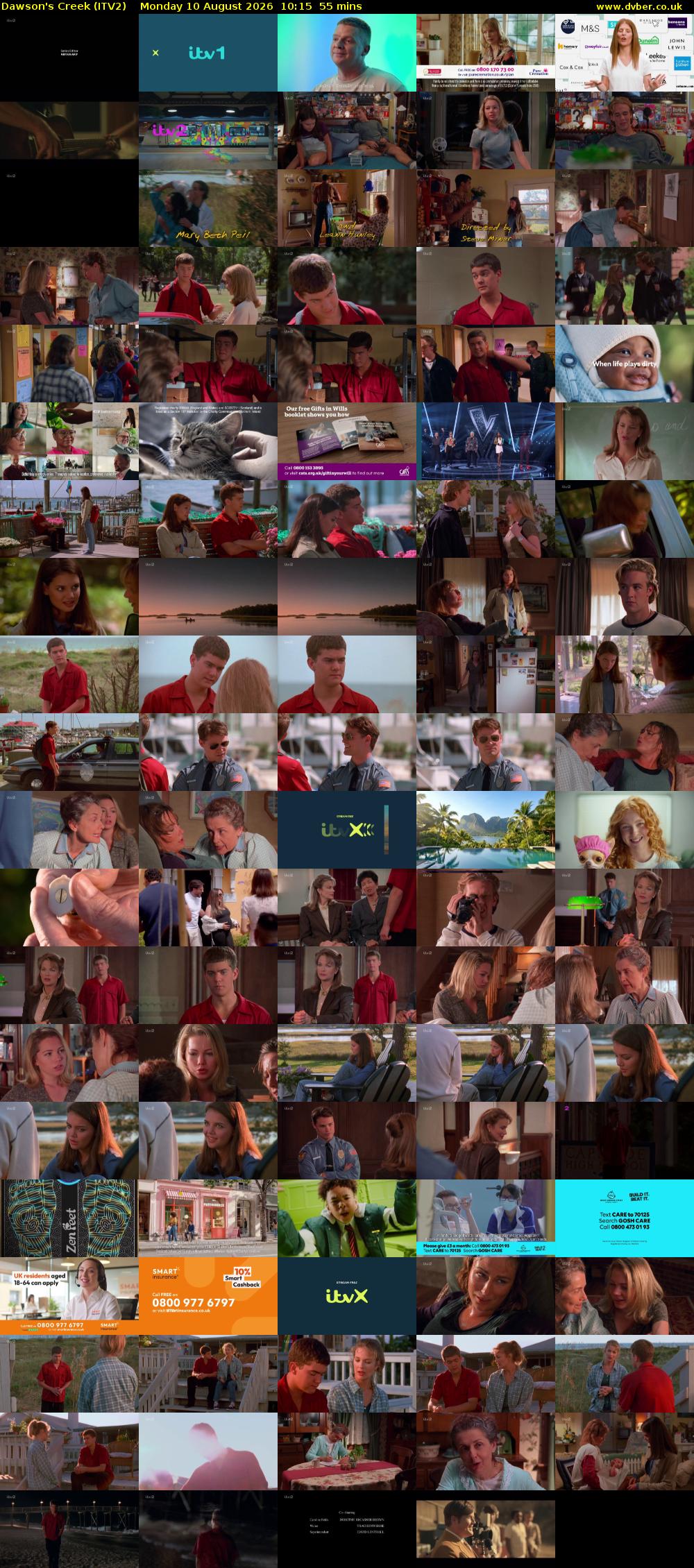 Dawson's Creek (ITV2) Monday 10 August 2026 10:15 - 11:10