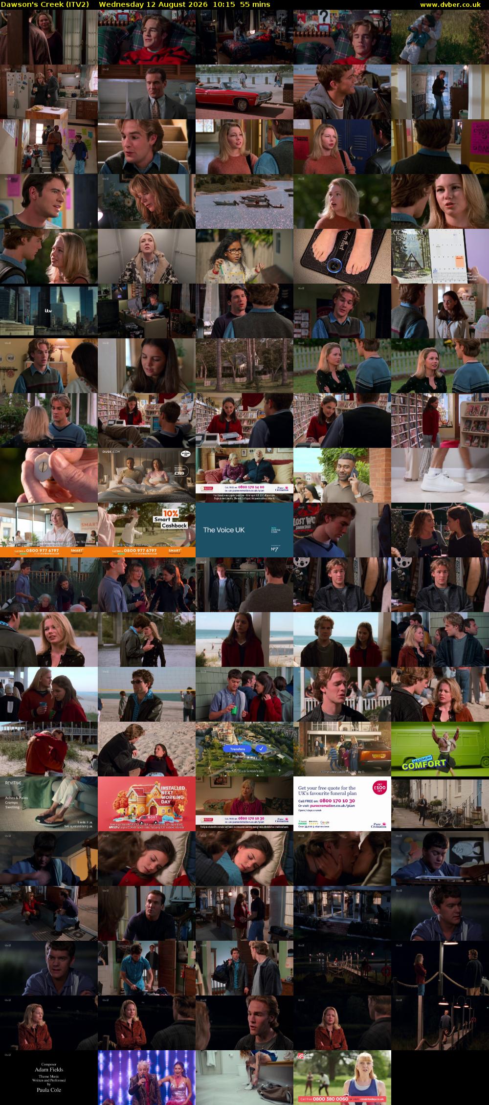 Dawson's Creek (ITV2) Wednesday 12 August 2026 10:15 - 11:10