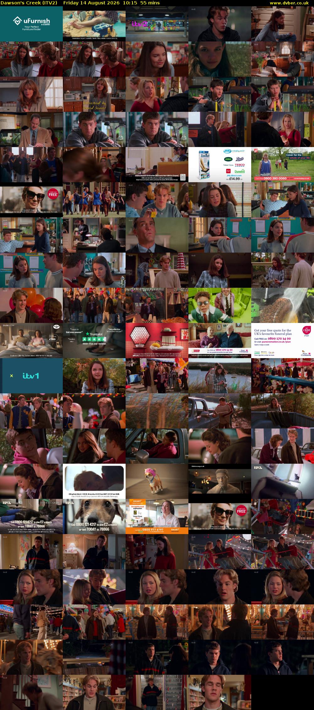 Dawson's Creek (ITV2) Friday 14 August 2026 10:15 - 11:10