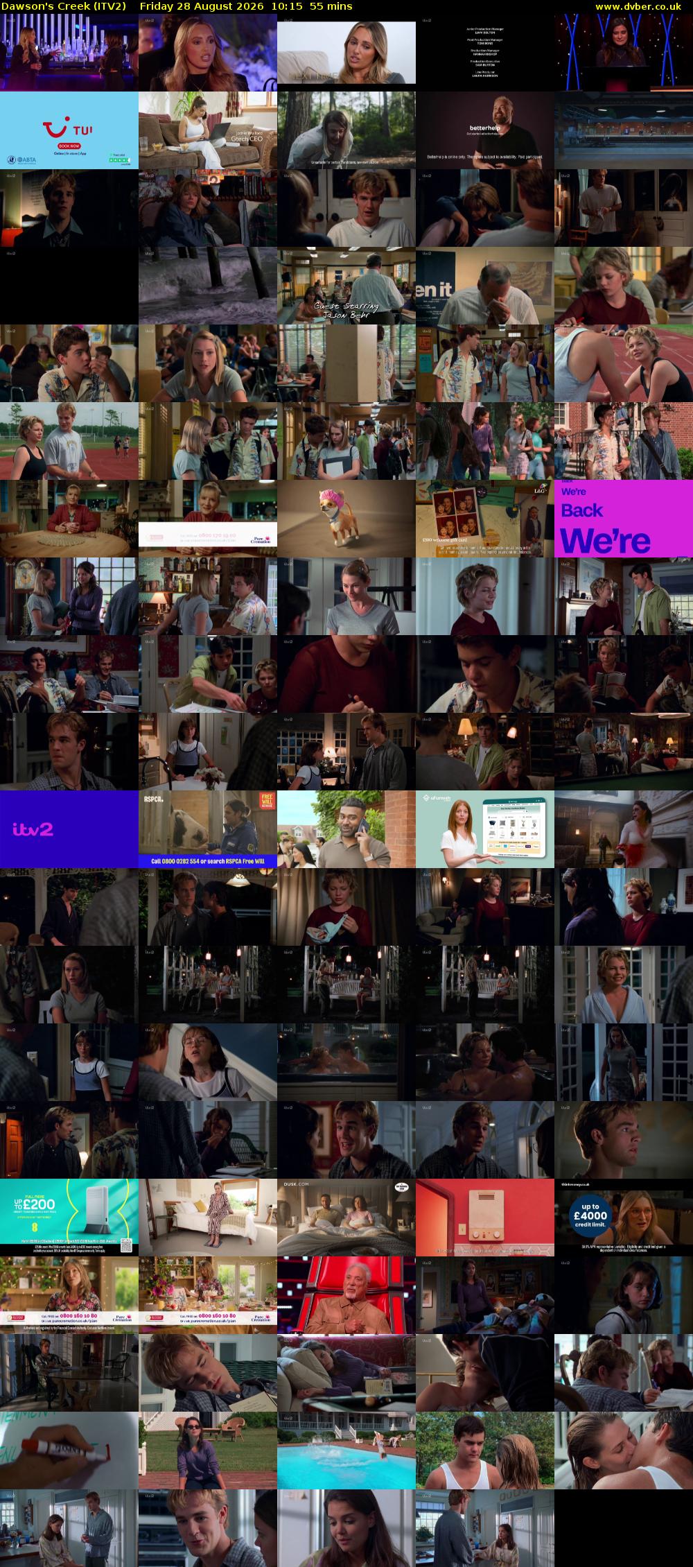 Dawson's Creek (ITV2) Friday 28 August 2026 10:15 - 11:10