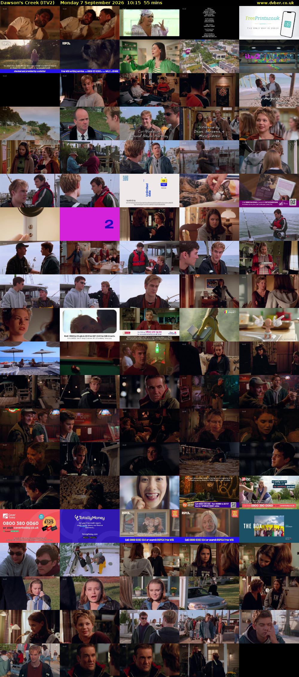 Dawson's Creek (ITV2) Monday 7 September 2026 10:15 - 11:10