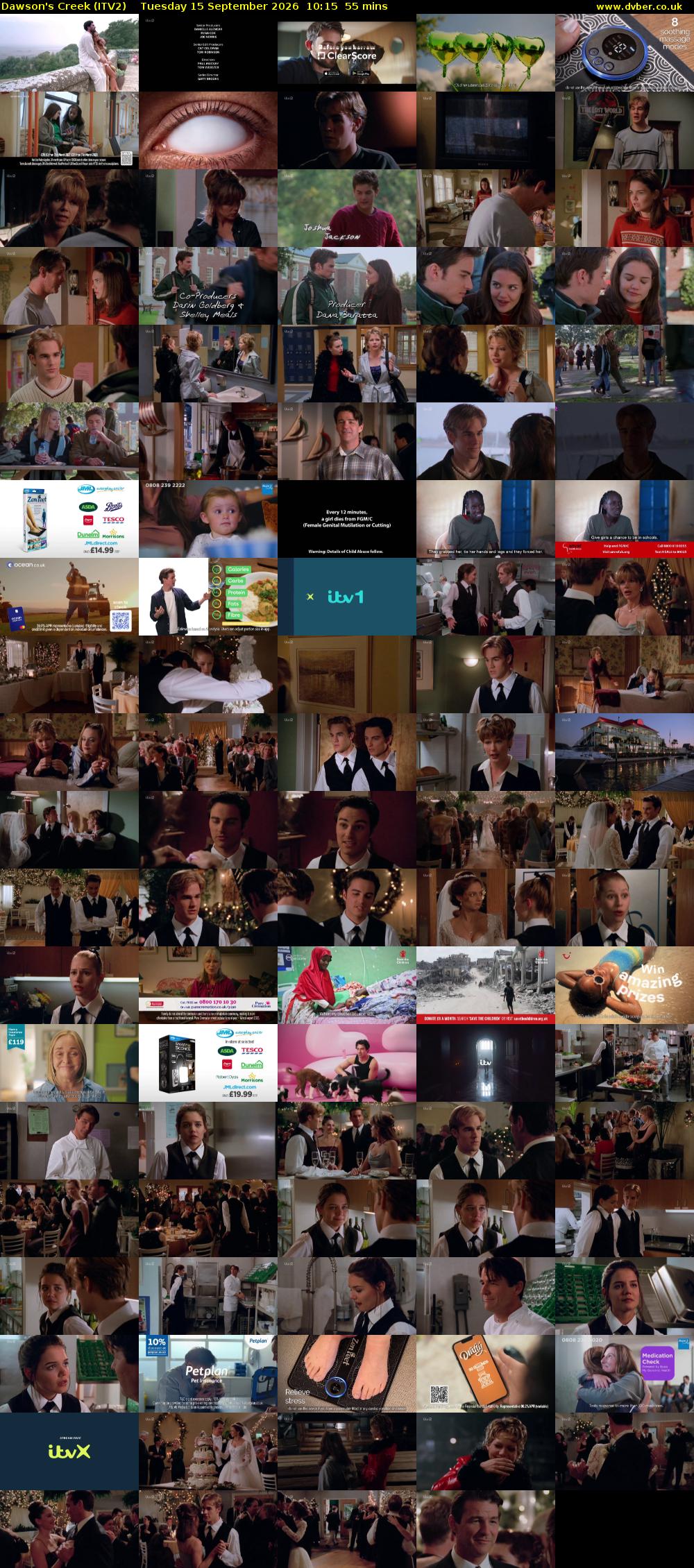 Dawson's Creek (ITV2) Tuesday 15 September 2026 10:15 - 11:10
