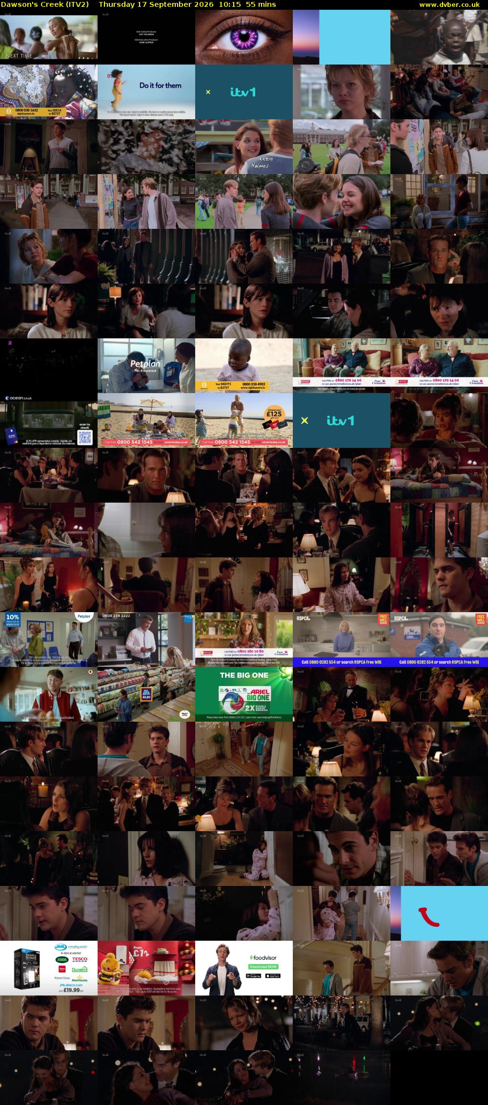 Dawson's Creek (ITV2) Thursday 17 September 2026 10:15 - 11:10