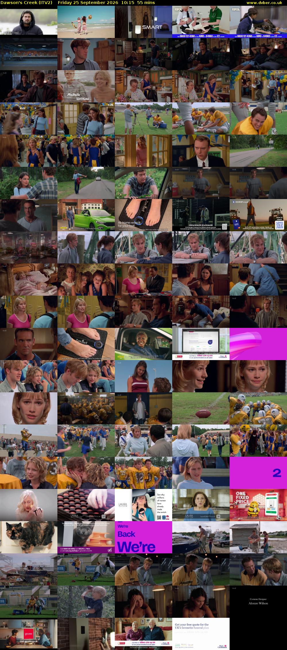 Dawson's Creek (ITV2) Friday 25 September 2026 10:15 - 11:10