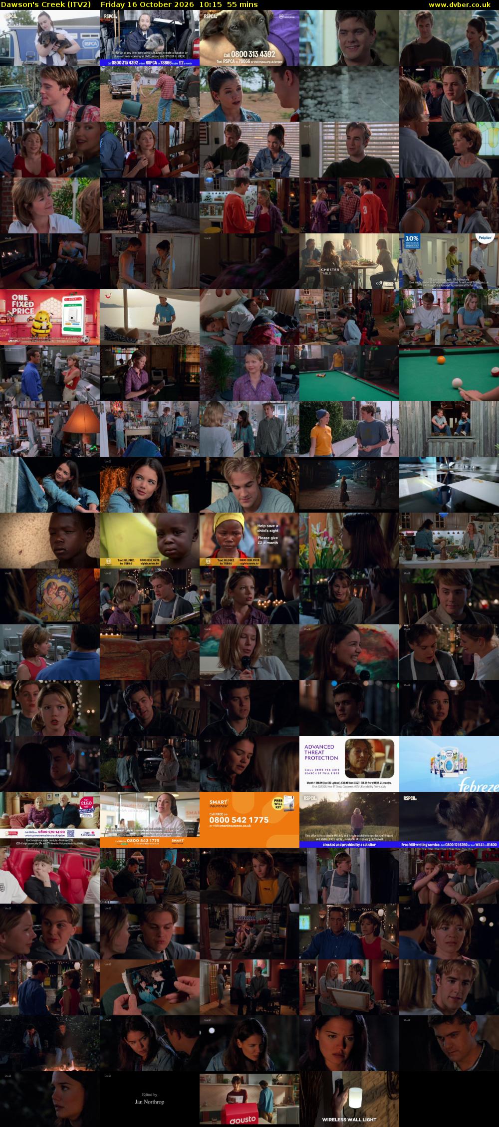 Dawson's Creek (ITV2) Friday 16 October 2026 10:15 - 11:10
