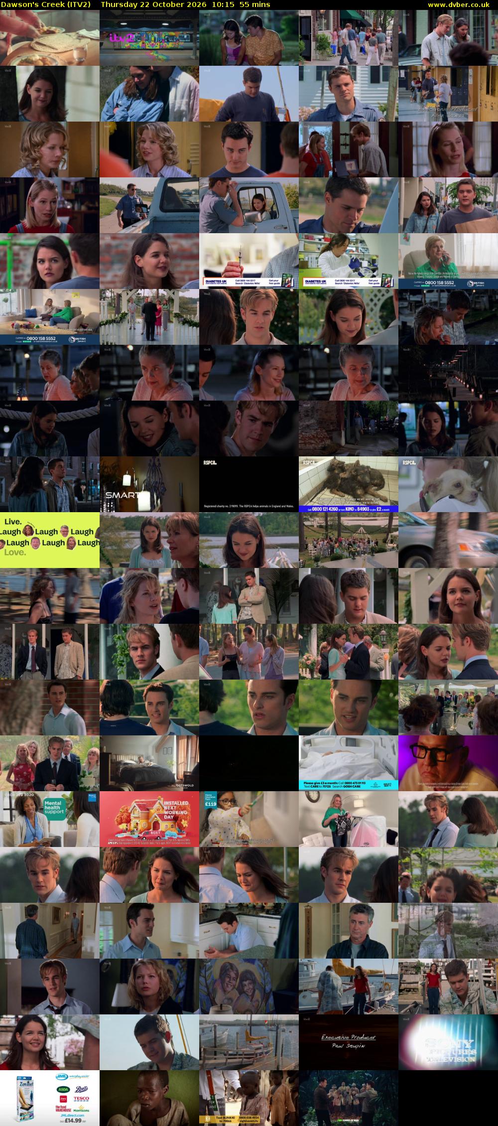 Dawson's Creek (ITV2) Thursday 22 October 2026 10:15 - 11:10