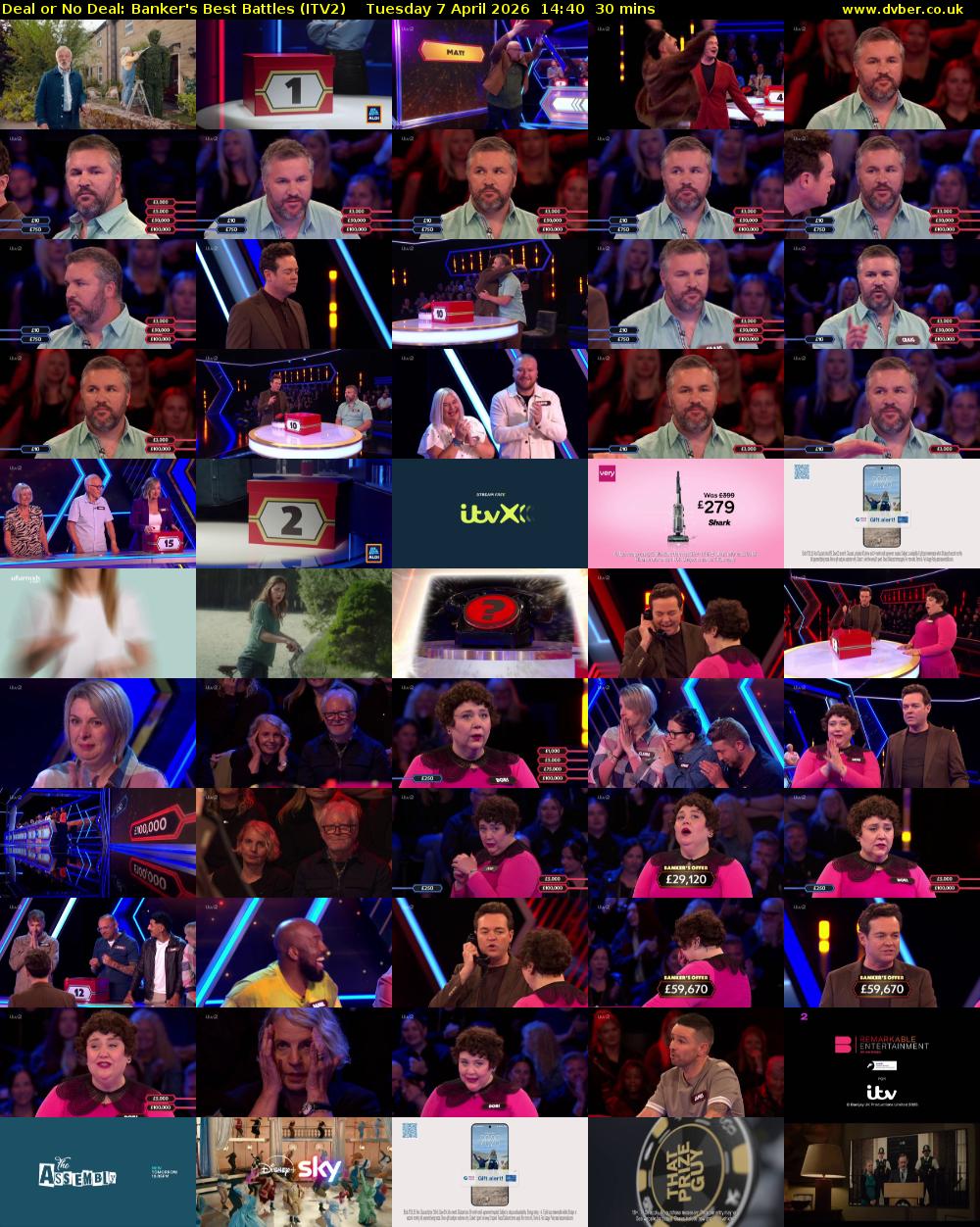 Deal or No Deal: Banker's Best Battles (ITV2) Tuesday 7 April 2026 14:40 - 15:10