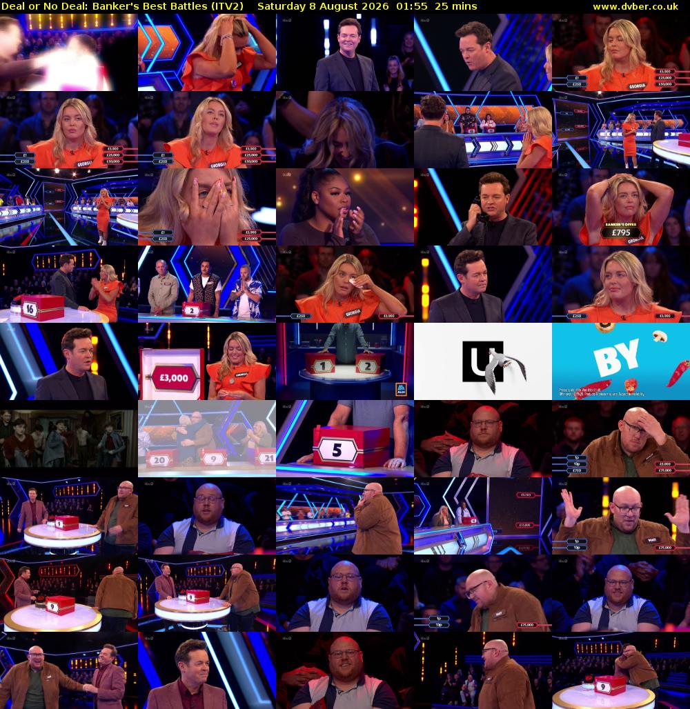 Deal or No Deal: Banker's Best Battles (ITV2) Saturday 8 August 2026 01:55 - 02:20