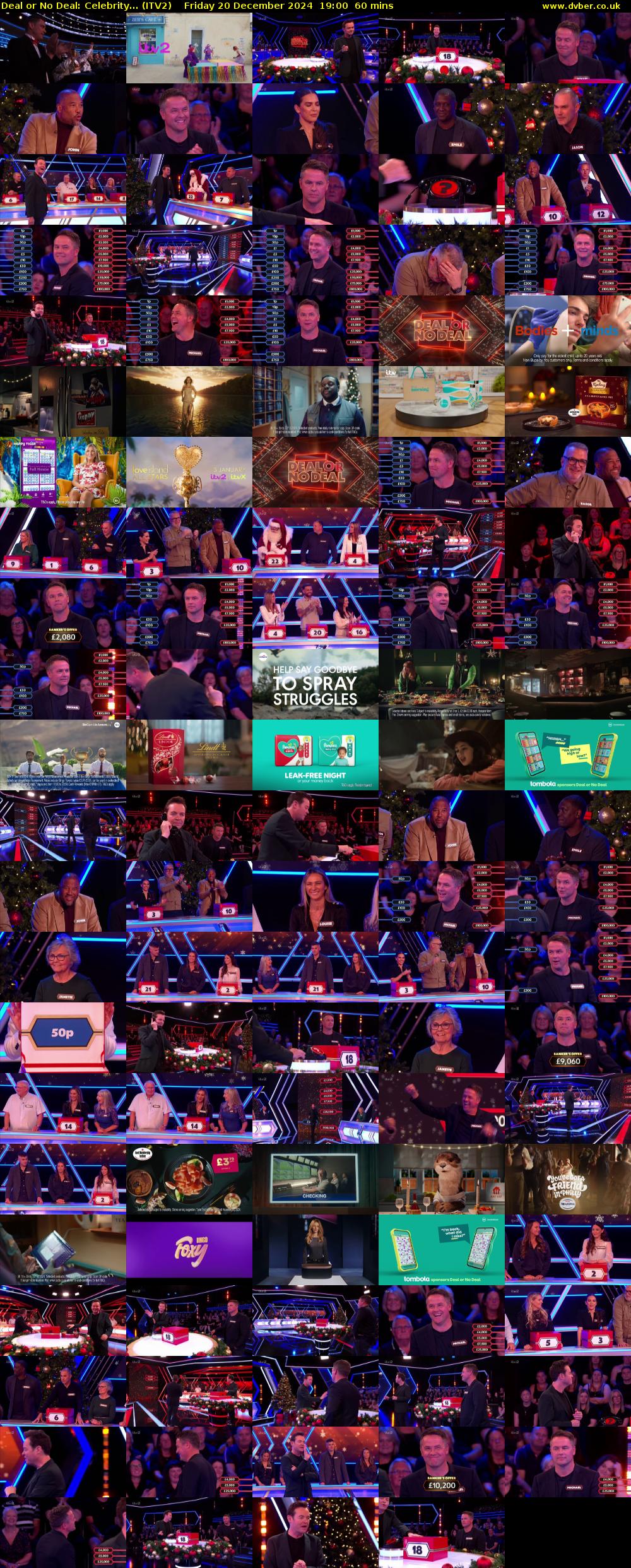 Deal or No Deal: Celebrity... (ITV2) Friday 20 December 2024 19:00 - 20:00