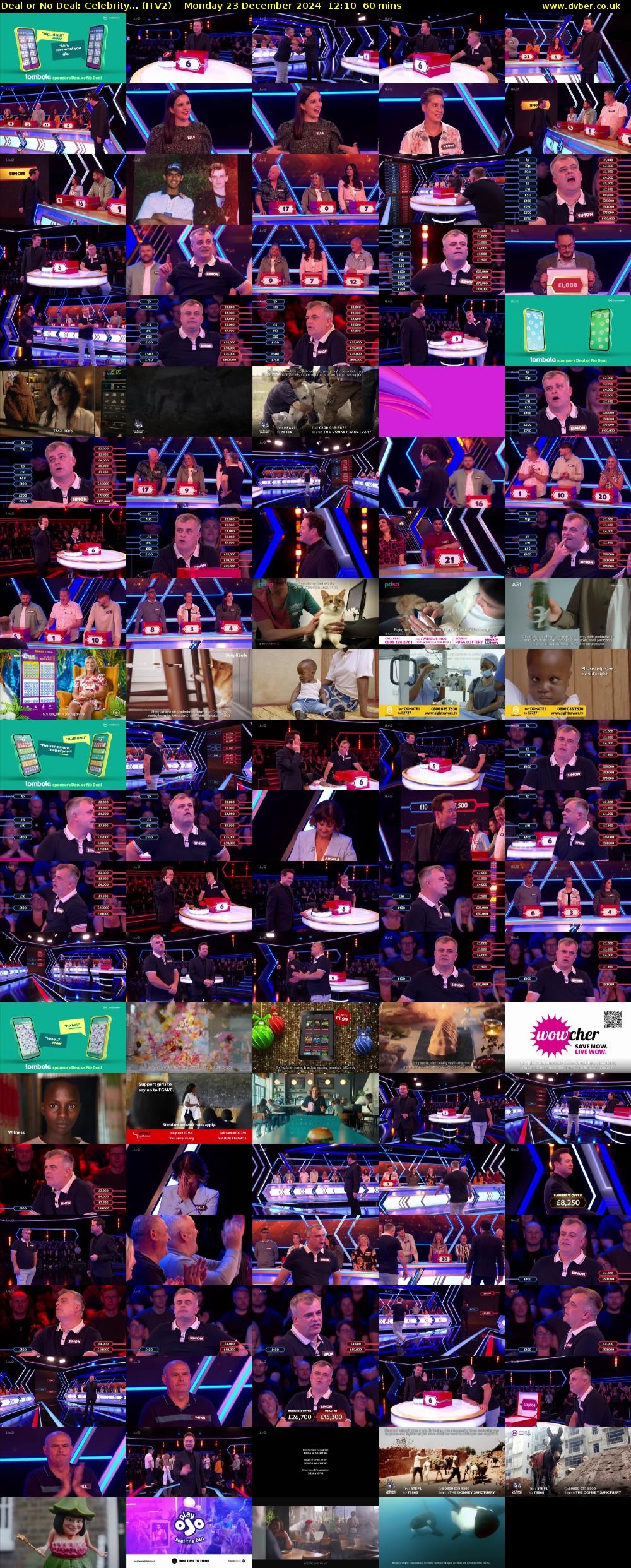 Deal or No Deal: Celebrity... (ITV2) Monday 23 December 2024 12:10 - 13:10