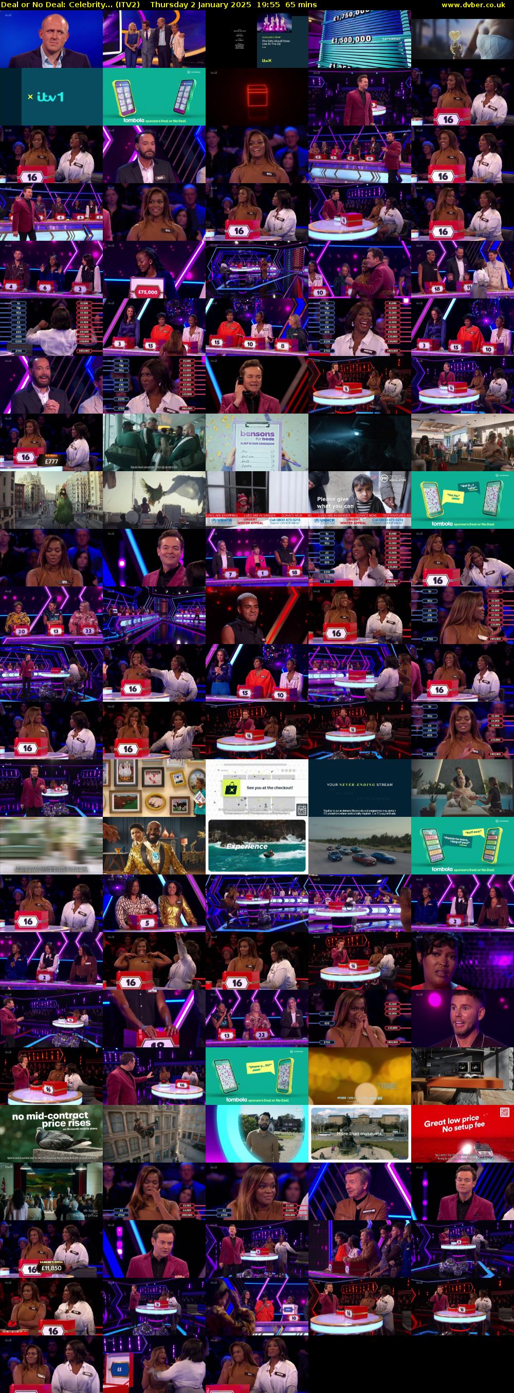 Deal or No Deal: Celebrity... (ITV2) Thursday 2 January 2025 19:55 - 21:00