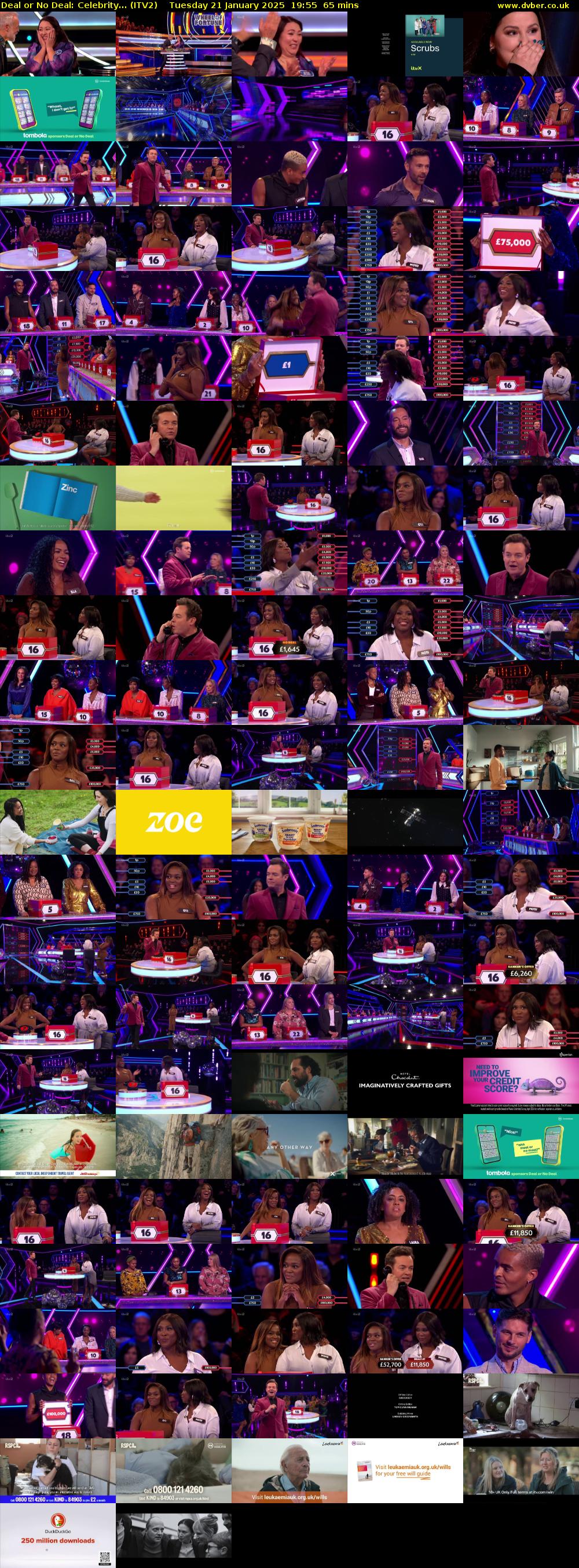 Deal or No Deal: Celebrity... (ITV2) Tuesday 21 January 2025 19:55 - 21:00