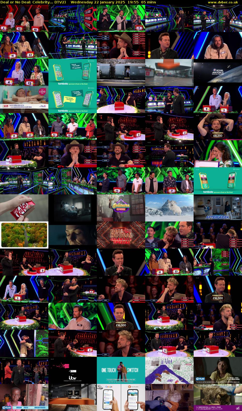 Deal or No Deal: Celebrity... (ITV2) Wednesday 22 January 2025 19:55 - 21:00