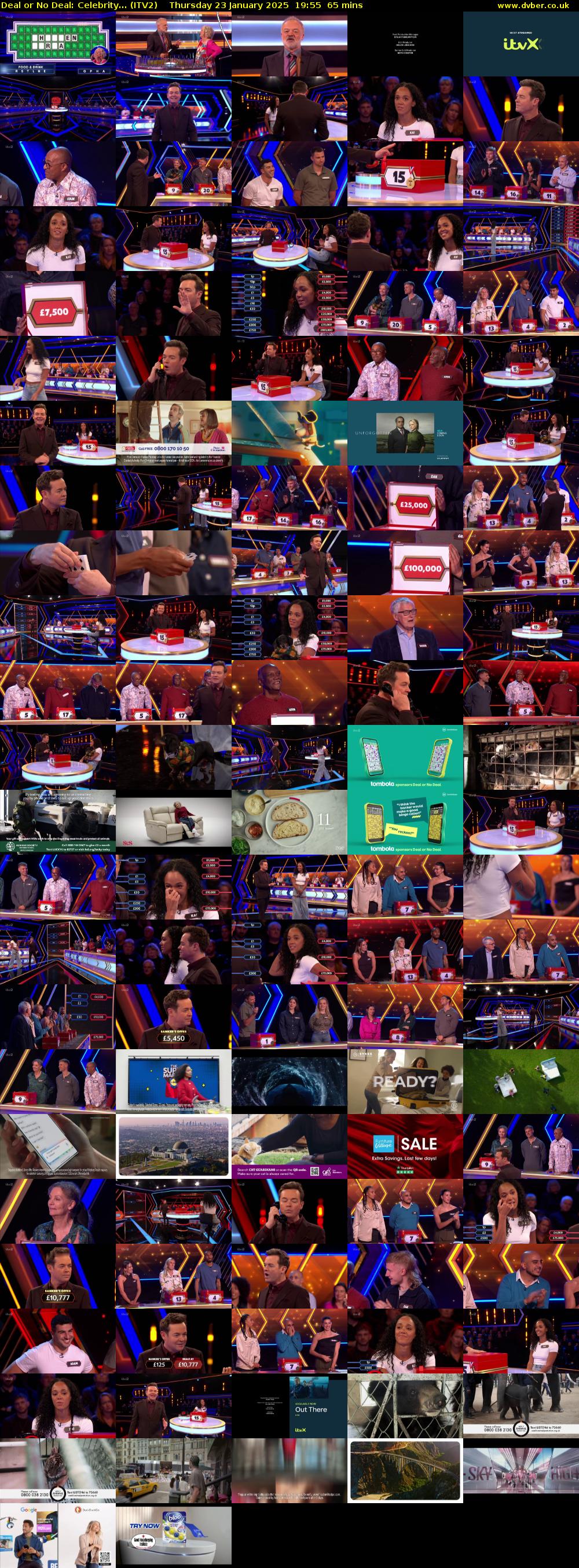 Deal or No Deal: Celebrity... (ITV2) Thursday 23 January 2025 19:55 - 21:00