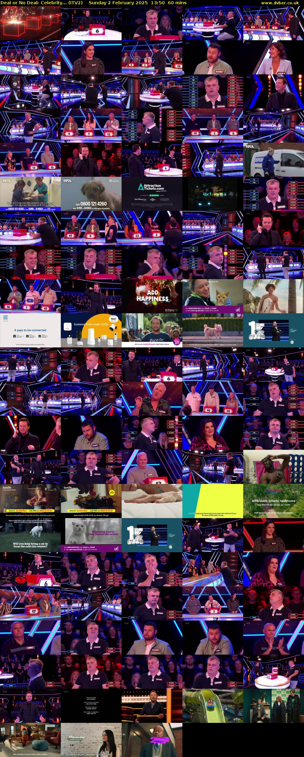 Deal or No Deal: Celebrity... (ITV2) Sunday 2 February 2025 13:50 - 14:50