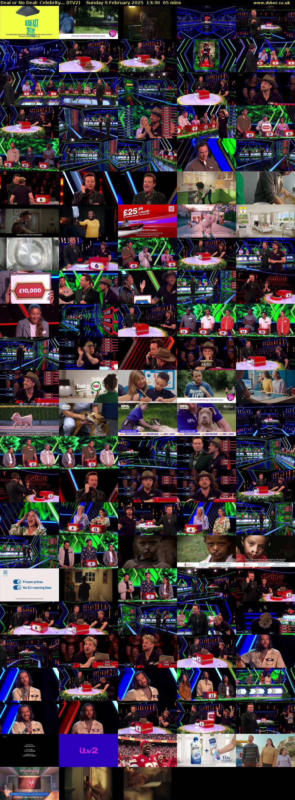 Deal or No Deal: Celebrity... (ITV2) Sunday 9 February 2025 13:30 - 14:35