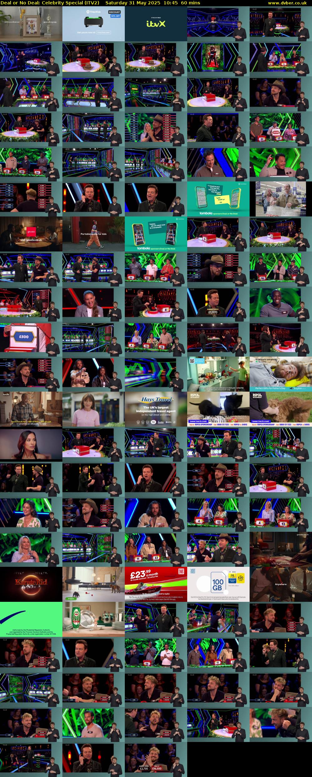 Deal or No Deal: Celebrity Special (ITV2) Saturday 31 May 2025 10:45 - 11:45