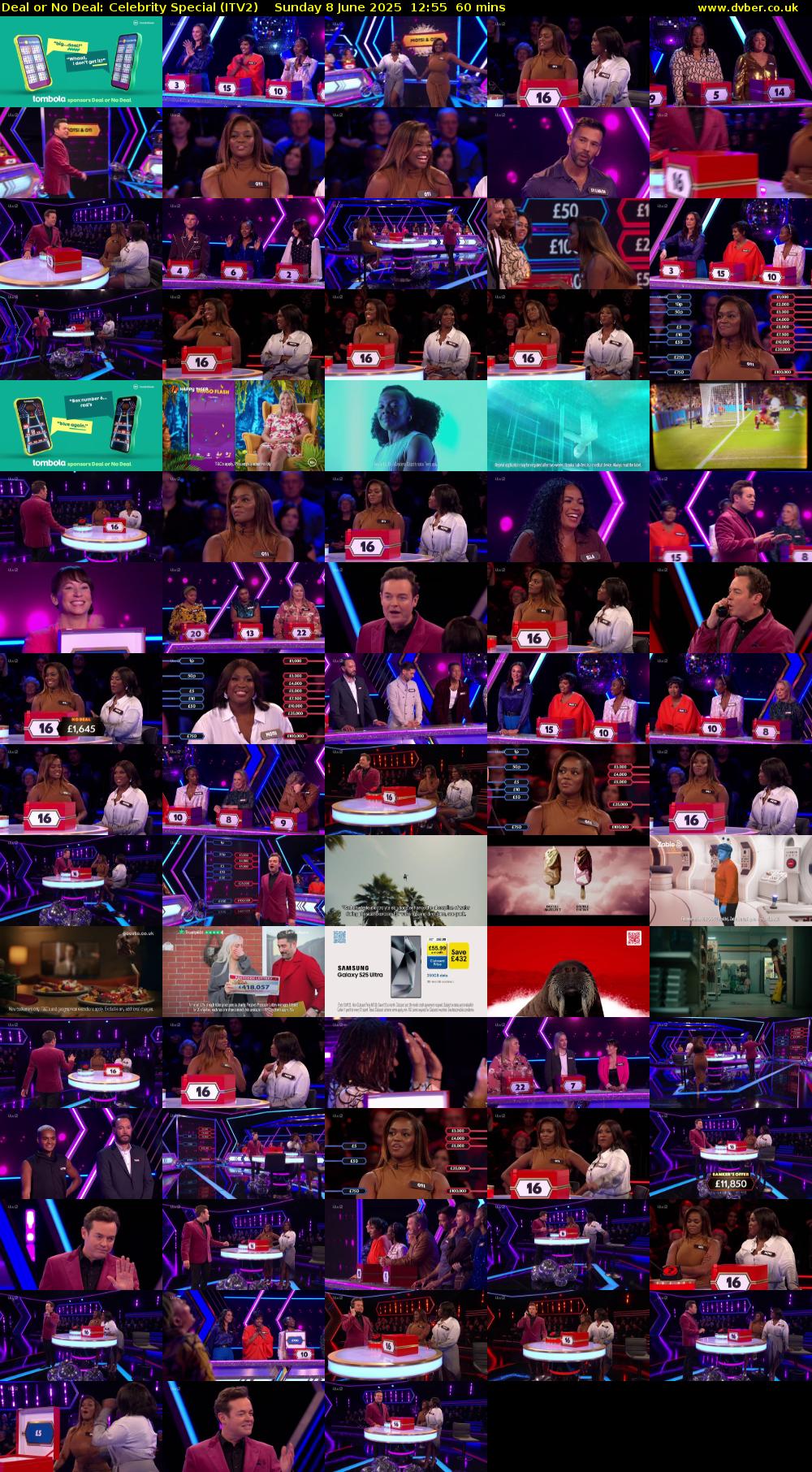 Deal or No Deal: Celebrity Special (ITV2) Sunday 8 June 2025 12:55 - 13:55